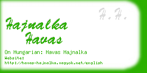 hajnalka havas business card